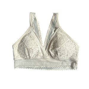 Aerie Beige Lace Bralette Large